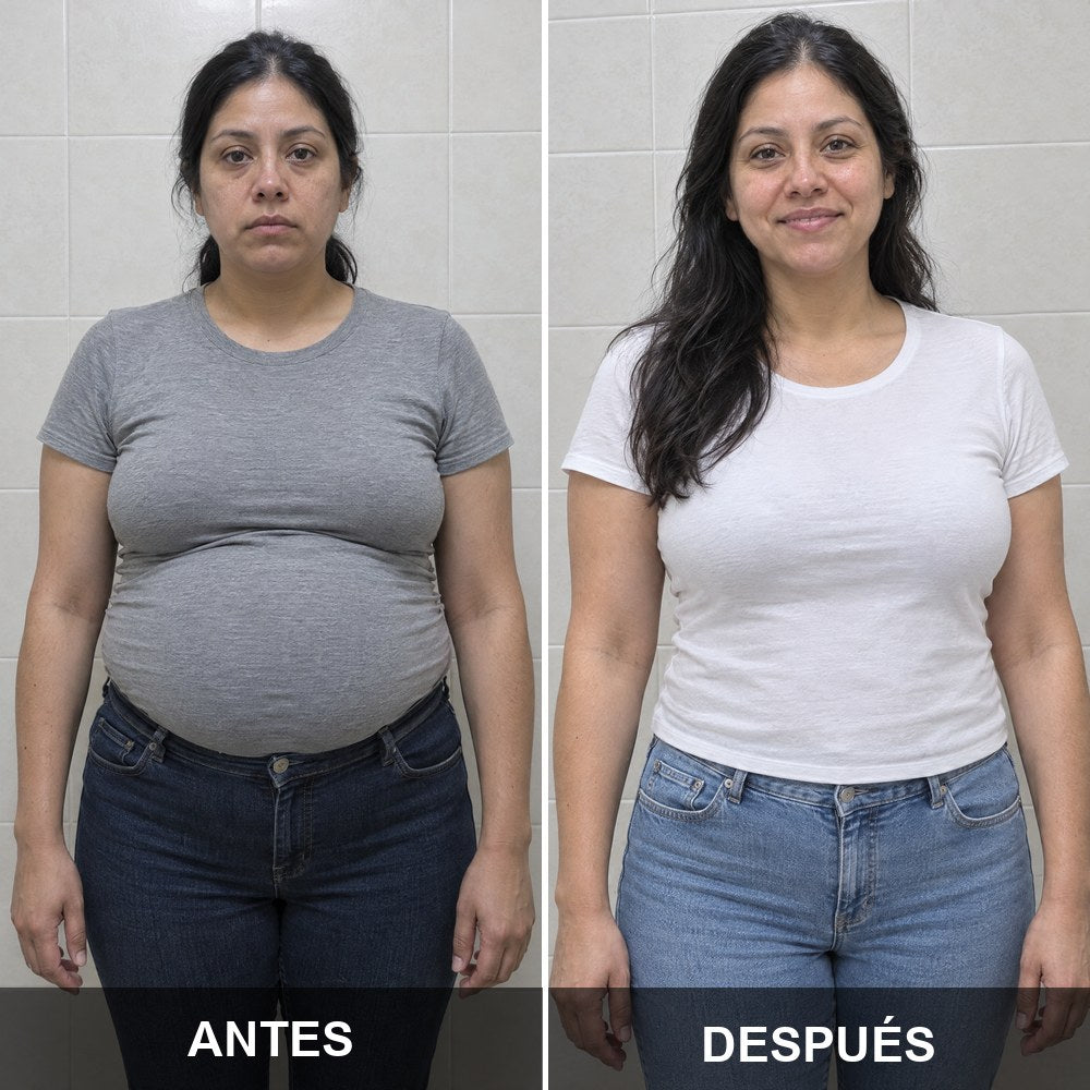 Antes y después: la barriga hinchada y la barriga desinflamada