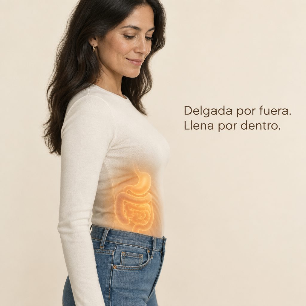 Delgada por fuera, llena por dentro