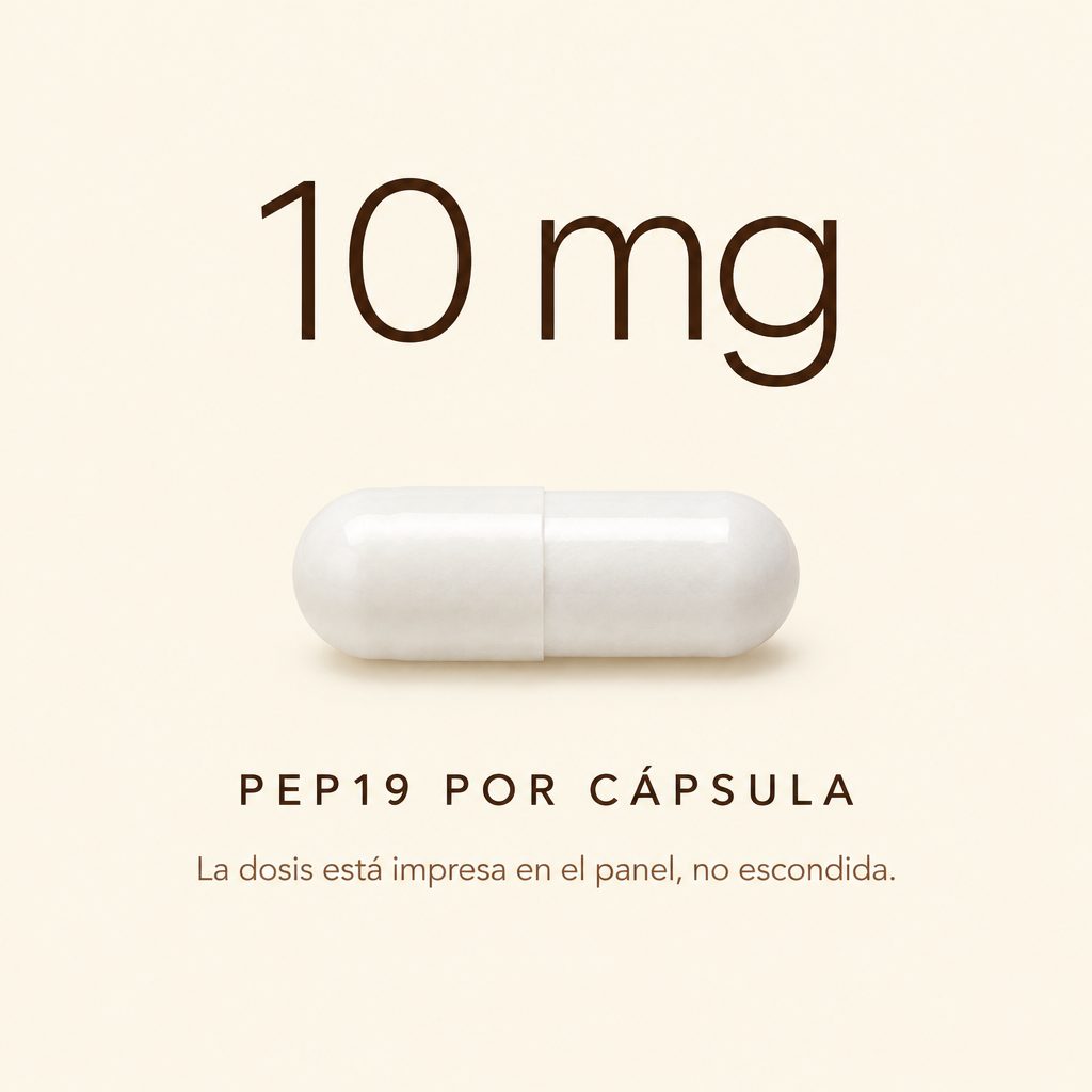 10 mg de PEP19 por cápsula
